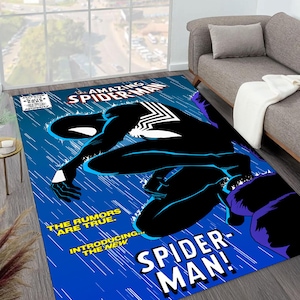 Symbiote Spider-Man Rug: Vintage Comic Book Art