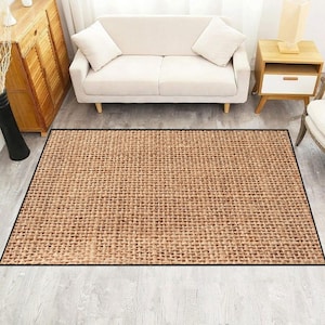 Jute Braided Rug,Indian jute rug,  wicker rug, straw rug,  living room rug, Jute Area Rug, Vintage Rug, Jute Braided Rug, printed rug