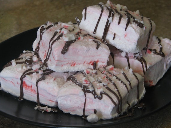 Peppermint Marshmallows - Great for HOT CHOCOLATE BARS, Weddings, Bridal, Baby showers, gifts, favors Il_570xn