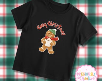 Gemütlicher Weihnachtslebkuchen PNG | Entzückendes Urlaub T-Shirt Design | Heißer Kakao Clipart | 300DPI Sublimation PNG
