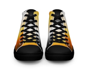 Bear Pride Vintage style - Men’s high top canvas shoes