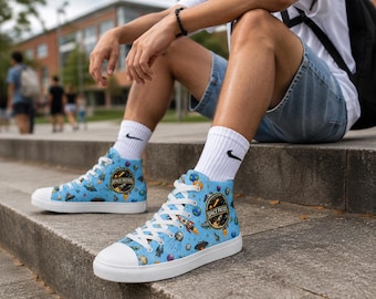 Space Patrol High Top Canvas Shoes – Men’s Trendy Sneakers