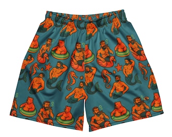 Merman, Bär Floatie Unisex Mesh Shorts