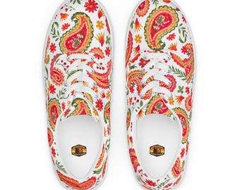 The coolest Paisley shoes ever © Men’s lace-up canvas shoes