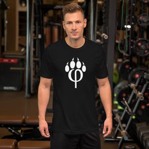 Symbol för lurviga tassar – Hemlig koddesign | Subkulturstolthetskonst | Minimalistisk vit tass unisex t-shirt