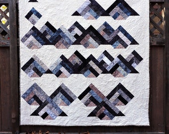 Gray and Black Mountains Quilt