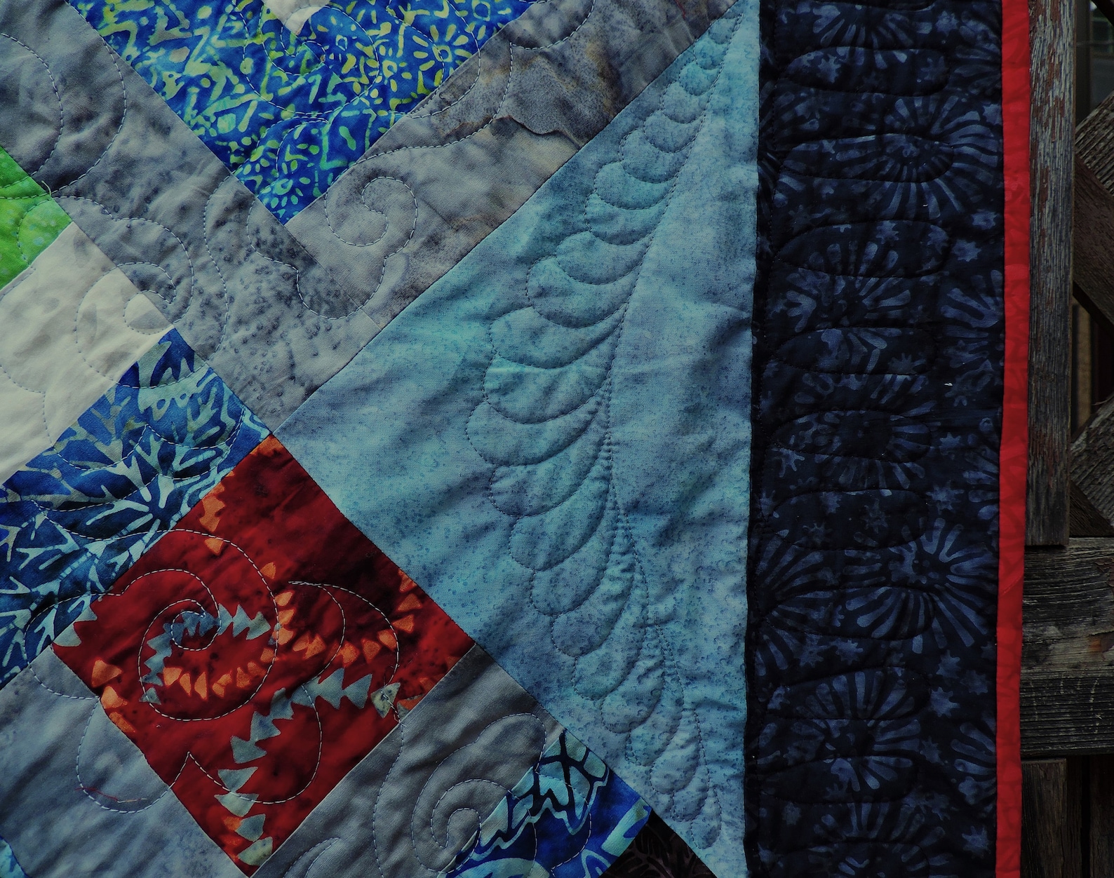 Half Log Cabin Quilted Wall Hanging - Etsy