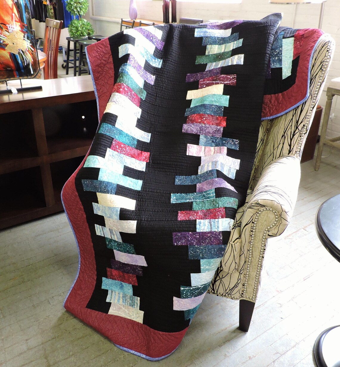Stacked Rectangles Quilt Etsy