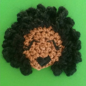 natural hair pin/ natural hair art/dark lipstick/afro pin/ Mocha noire kinky chick broach/natural hair pin/ natural hair gifts