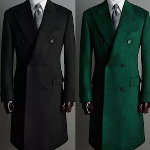 Peak Lapel Overcoat - Etsy