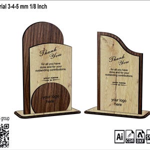 Award Trophy SVG File for Laser Cutting 2 designs, Glowforge svg, Graduation Trophy, Laser Cut Awards, Trofeo Acrilico,Trofeo LaserCut E0020