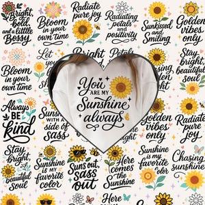 Sunflower Svg Bundle, Sunflower Quotes svg, Sunflower Svg, Sunflower Png, Kindness SVG, Bee Svg, Sunflower PNG Bundle, Positive Quotes Svg