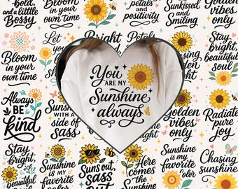 Sunflower Svg Bundle, Sunflower Quotes svg, Sunflower Svg, Sunflower Png, Kindness SVG, Bee Svg, Sunflower PNG Bundle, Positive Quotes Svg
