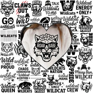 Wildcat Svg Png Bundle, Wildcat Mascot Svg, Wildcats PNG, Wildcat School Spirit SVG, Wildcat Shirt Svg, Wildcats Silhouette, Wildcats Cricut