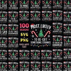 99+ meest waarschijnlijk naar Svg Png kerstbundel, meest waarschijnlijk naar Png, grappige kerst Svg, familie kerstshirt SVG, PNG, Cricut, sublimatie