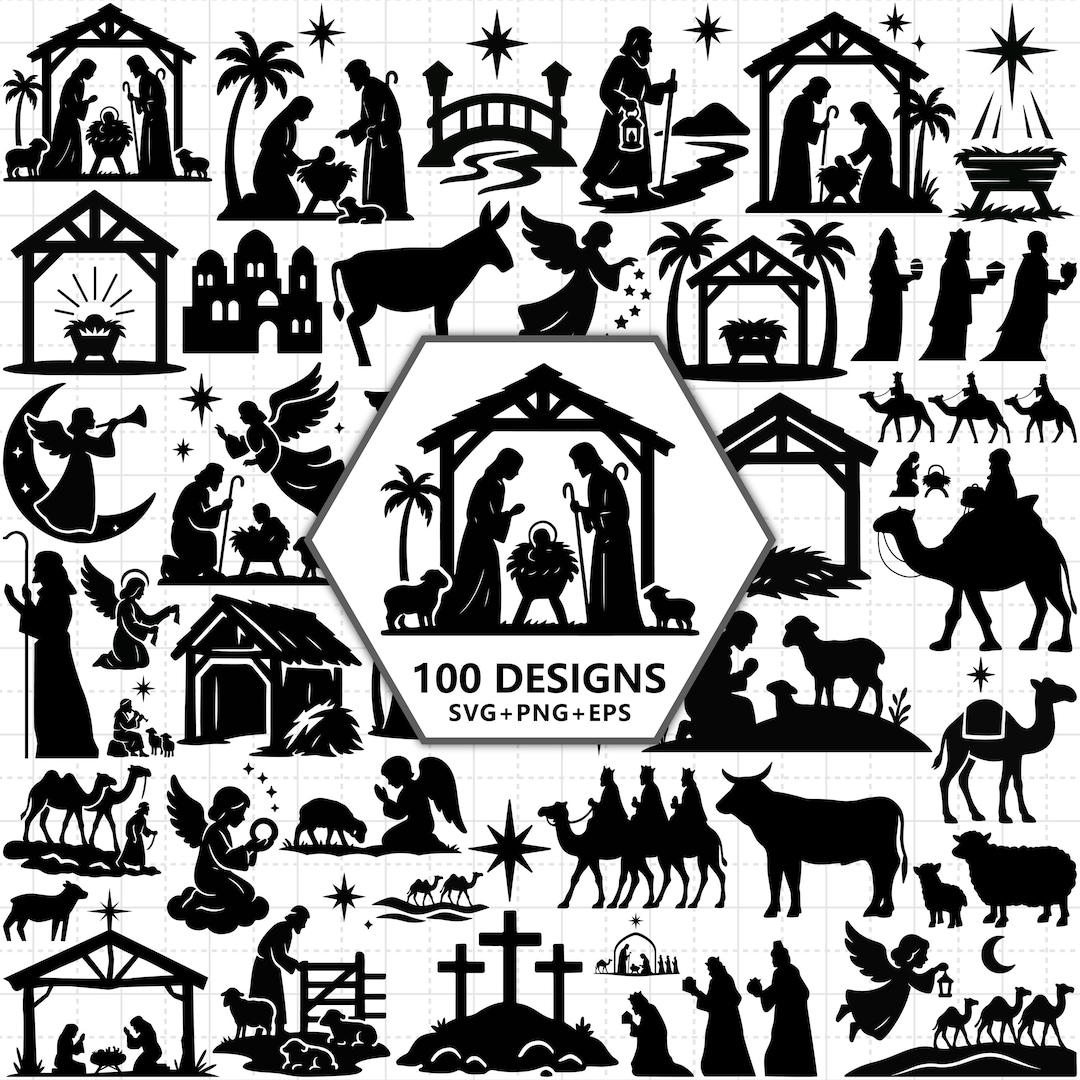 99+ Nativity Scene SVG, Nativity Svg Bundle, Nativity Scene Clipart ...