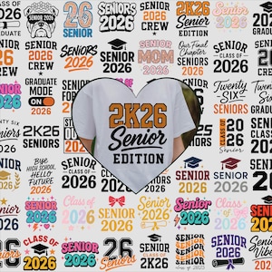 Senior 2026-Svg-Png-Bundle, Klasse von 2026-Svg, Abschlussfeier 2026-Svg Png, Senior-Mama-Svg, High-School-Svg, Senior-2026-Shirt-Svg, Cricut-Dateien