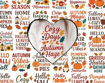 Fall Svg Png Bundle, Autumn SVG Cut Files for Cricut & Silhouette, Thanksgiving SVG, Pumpkin Leaves Designs, Fall Sign svg, Digital Download