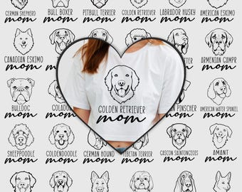 Dog Mom SVG Bundle: Breed Outlines, Paw Print, Shirt Designs Png, (Digital Download)