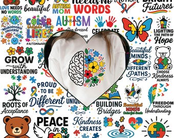 80 Autism svg, Austism Awareness svg Bundle, Autism svg, Autism Awareness png, Puzzle svg, Puzzle Piece svg, Austism Clipart, Ribbon svg png