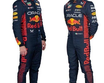 Made to order 2023 Red Bull Max & Checo Racing Suit CIK/FIA Level 2 2023 Red Bull Team Suit - All Sizes
