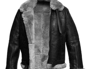 Men's Genuine Leather Jacket: Classic Mid-Length Winter Style