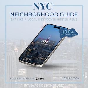 Guide de voyage de New York et itinéraire de 3 jours | Plan du quartier de New York, joyaux cachés, restaurants, activités | Téléchargement numérique PDF
