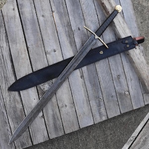 Viking Sword, Damascus Sword ,Hand Forged Sword, Long Sword, Sword, Real Sword, for Viking Costumes, Gift for Groomsmen, Wedding Gift Sword