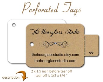 perforated tag etsy