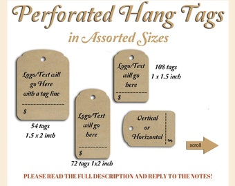 Perforated Hang Tags | Tags | Jewelry Tags | Custom Tear Off Tags | Personalized Tags  | Merchandise Price Tags | Product Tags