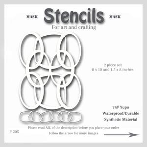 Stencil Mask Modern Abstract, Mixed Media, Gelli Plate, Art Journal, Printmaking Painting, Gel Plate Art, 74-pound Yupo, #set gel 205