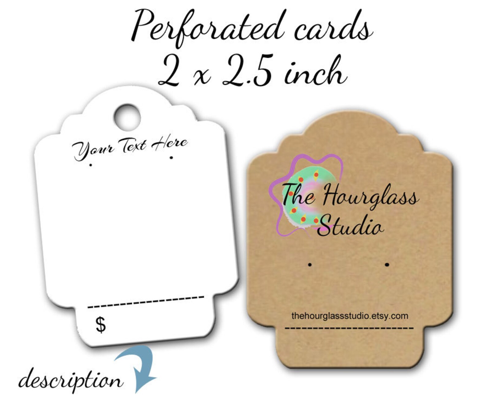 60 Custom Earrings Cards Perforated Display Cards Etsy