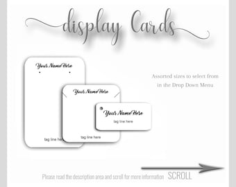 Jewelry Display Cards - Earring Cards - Necklace Cards - Earring Display - Display Cards - Jewelry Tags - Product Cards - Tags - Card Set