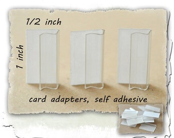 Earring Card Adapters, 100 Plastic Adhesive Card Adapters Earring Card Adapters 1 x 1/2 inch Plastic Card Holders