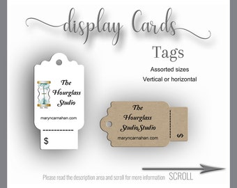 Tear Off Price Tags Custom Perforated Assorted Sizes Price Labels, Merchandise Tags, Personalized Product Labels, Perforated Tags