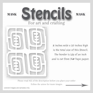 Stencil Mask Abstract Mixed Media, Printmaking Painting, Gel Plate Art, 74-pound Yupo, #95