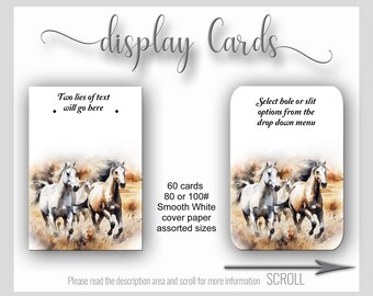 Wild Horses Western Country Jewelry Cards, Display Cards, Jewelry Display, Earring Cards