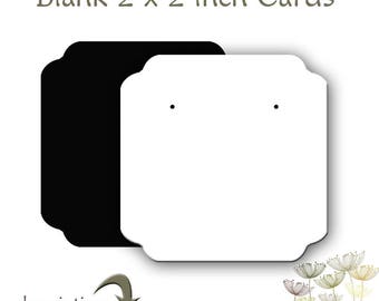 60 Blank Cards, Earring cards, Blank Earring cards, Jewelry Display Cards, 2 x 2 inch Cards, USA Made, Kraft Ear Cards