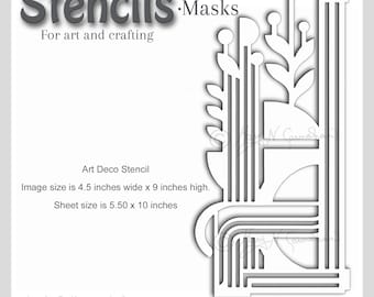 Art Deco Stencil for Gel Printing: Mixed Media, Collage gel 5