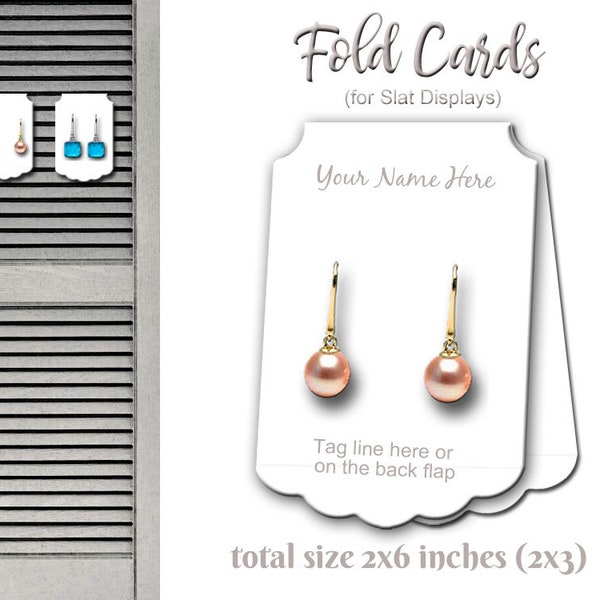 Earring Tent Cards, Jewelry Card, Shutter Display Cards, Fold Cards, Necklace Tags, Tent Cards, Labels, Necklace Display, Earring Display