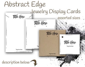 Custom Jewelry Display Card - Earring Card - Necklace Card - Assorted Sizes  - Display Card - Jewelry Tags - Product Cards - Tags - Card Set