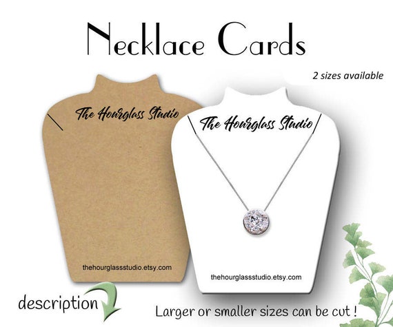 Necklace Display Cards Jewelry Cards Custom Jewelry Cards | Etsy