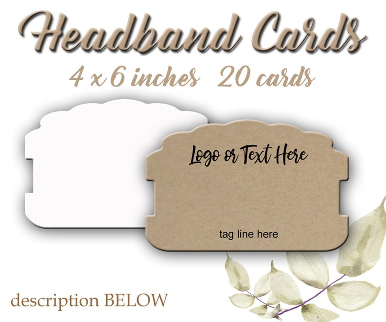 Headband Cards Hair Display Cards Hair Bow Display Cards Etsy UK