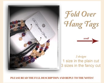 Fold Over Hang Tags | Necklace Holder | Earring Card | Bracelet Card | Hair Accessories Display | Jewelry Display | Display Cards