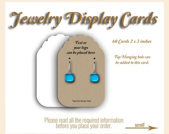 Jewelry Cards, Earring Cards, Jewelry Display, Display Cards, Necklace Cards, Custom Earring Cards, Personalized Jewelry Cards