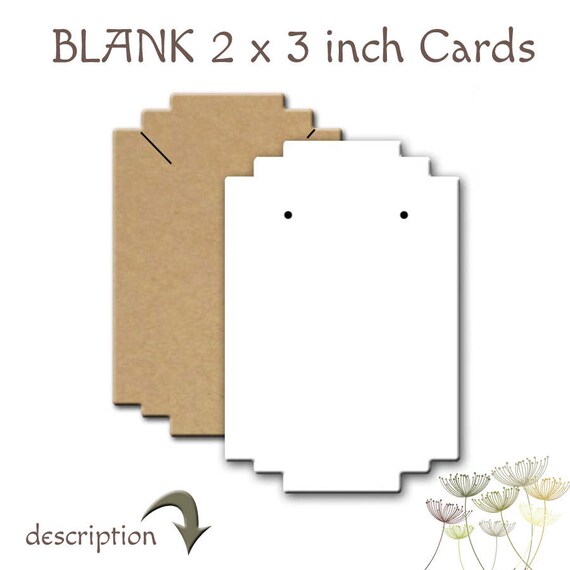 60 Blank Jewelry Cards Earring Cards 60 Blank Earring Cards 2 X 3 Inches Necklace Cards Display Cards Earring Holders Necklace Holders Etsy Ireland