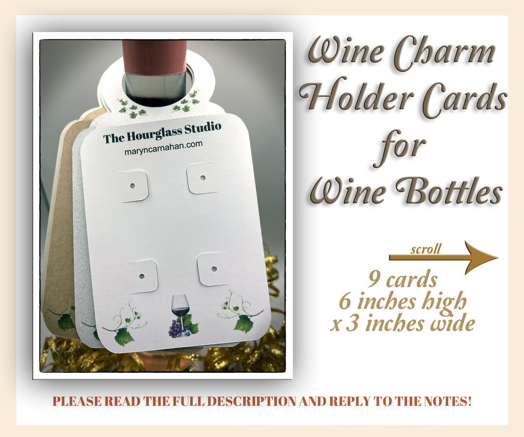 Custom Wine Charm Holders Bottle Wine Charm Holder Wine Etsy