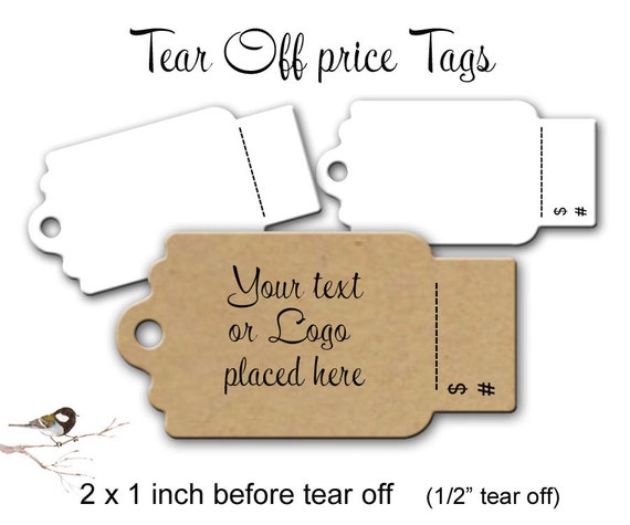 Custom Perforated Price Tags 2 X 1 Price Tags - Etsy
