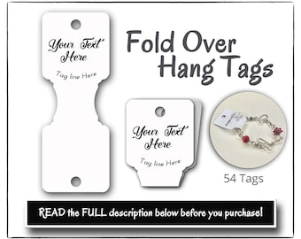 54 Fold Over Hang Tags Necklace Display Bracelet Holder Card