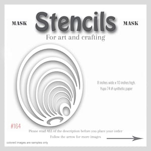 Stencil Mask Gel Printmaking, Abstract Shapes, 74# Yupo, Gelli Plate, Mixed Media, #164